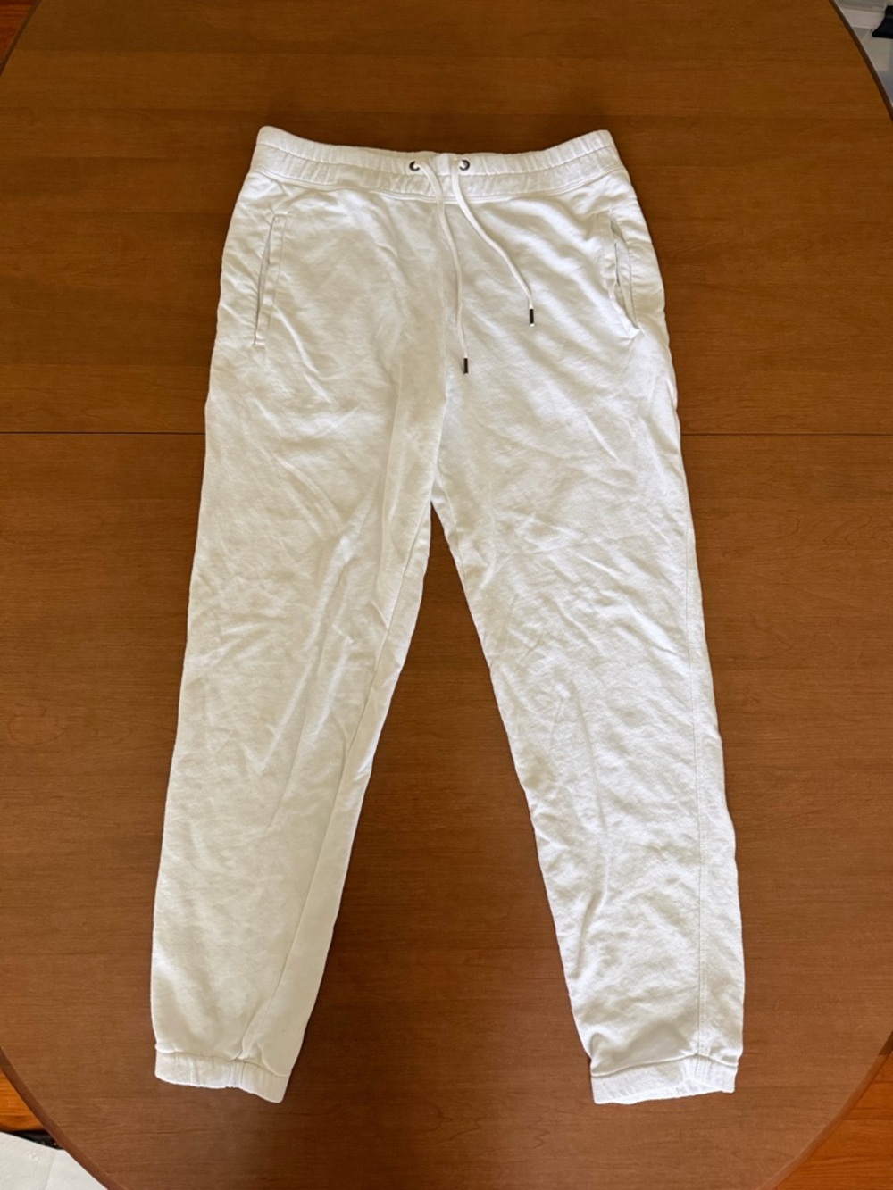 James Perse White Track Joggers